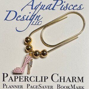 Paperclip Charm - Planner Accessory, Pagesaver, Bookmark